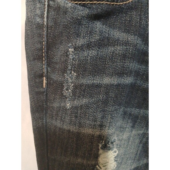 DECREE Women's Juniors Super Skinny Distressed Low Rise Denim Blue Jeans-Size 7 - Picture 6 of 13